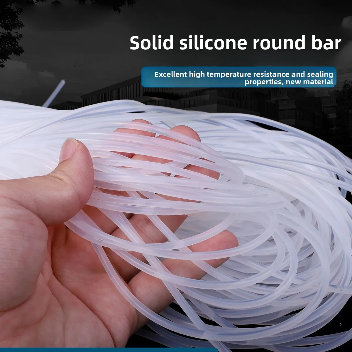 Odorless Solid Round Silicone Cord, High Temperature Resistant Silicone Sealing Round Strip, Dia 1mm 2mm 3mm 4mm 5mm 6mm 8mm 10m