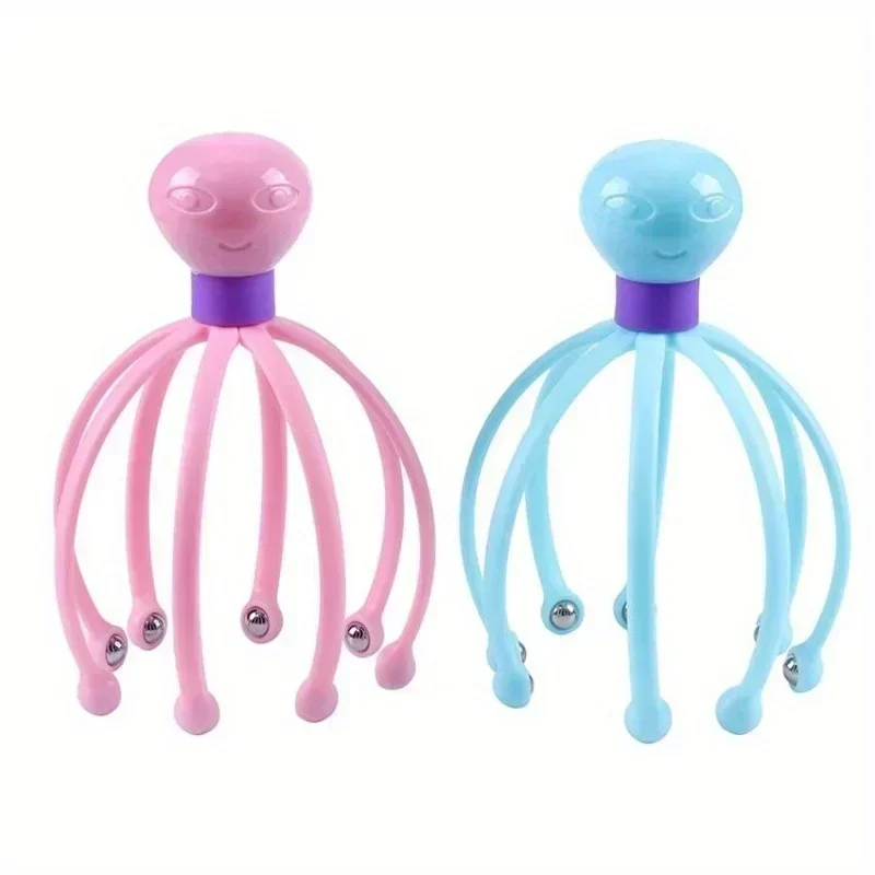 1pc Head Massager Neck Massage Octopus Scalp Stress Relax Spa Healing Alloy Health Care Tool Body Head Massage Beauty Tool