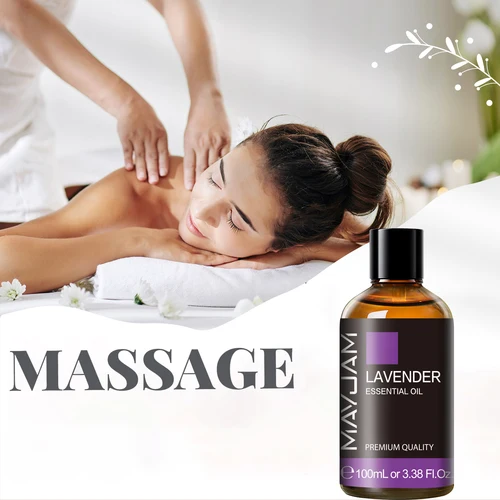 Imagen 2 del producto MAYJAM 100ml de aceite esencial puro con cuentagotas de vidrio, aceites esenciales de aromaterapia, aceite aromático de lavanda, eucalipto, romero y vainilla