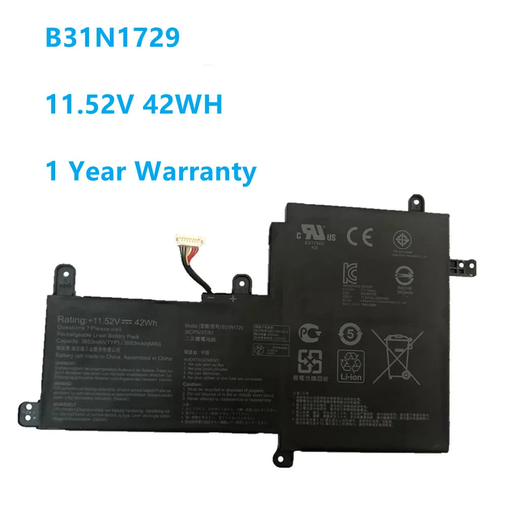 

B31N1729 11.52V 42WH Laptop Battery For ASUS VIVO BOOK S15 S530U S530UA S530UN X530FN X530FN-1A X530FN-1B B31N1729