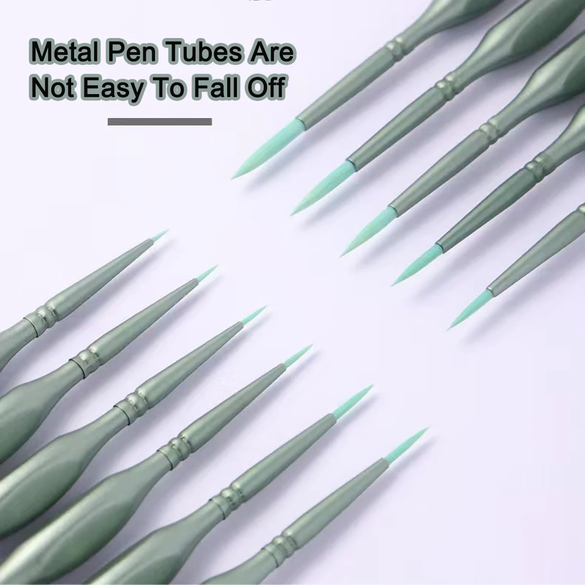 فرش رسم صناعية مصغرة بمقابض مثلثة، لوازم فنية مع تفاصيل فائقة الدقة للأكريليك،