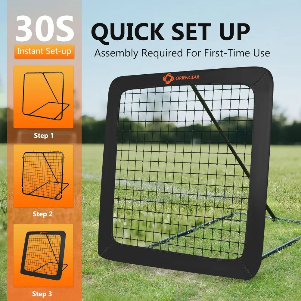 ตาข่ายซ้อมฟุตบอลแบบเด้งกลับ ปรับมุมได้ 8 ระดับ ขนาด 40 x 40 นิ้ว ทนทาน เหมาะสำหรับฝึกซ้อมในสวนหลังบ้านและพัฒนาทักษะเด็ก