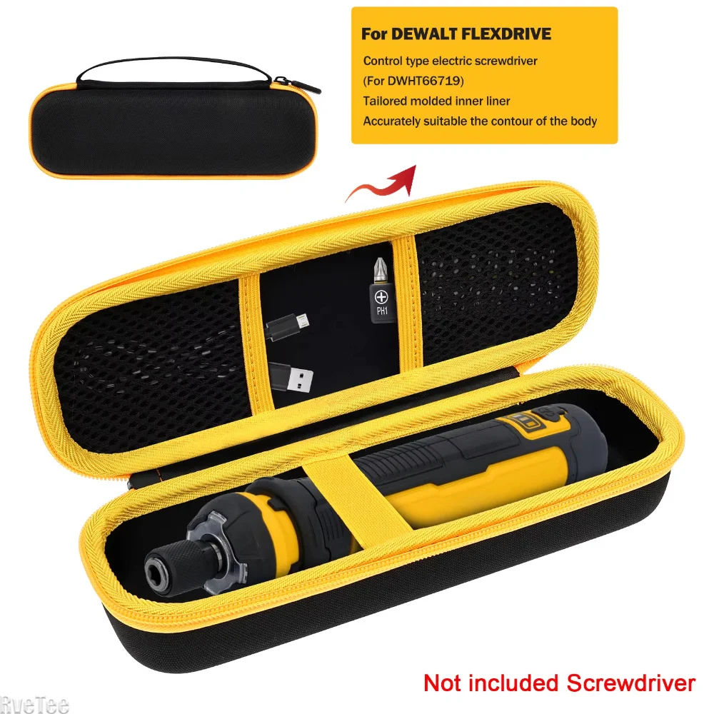 Cordless Screwdriver (DWHT66719) Hard Storage Case for DEWALT Electric Screwdriver Hard EVA Shell for Construction Site, Worksho