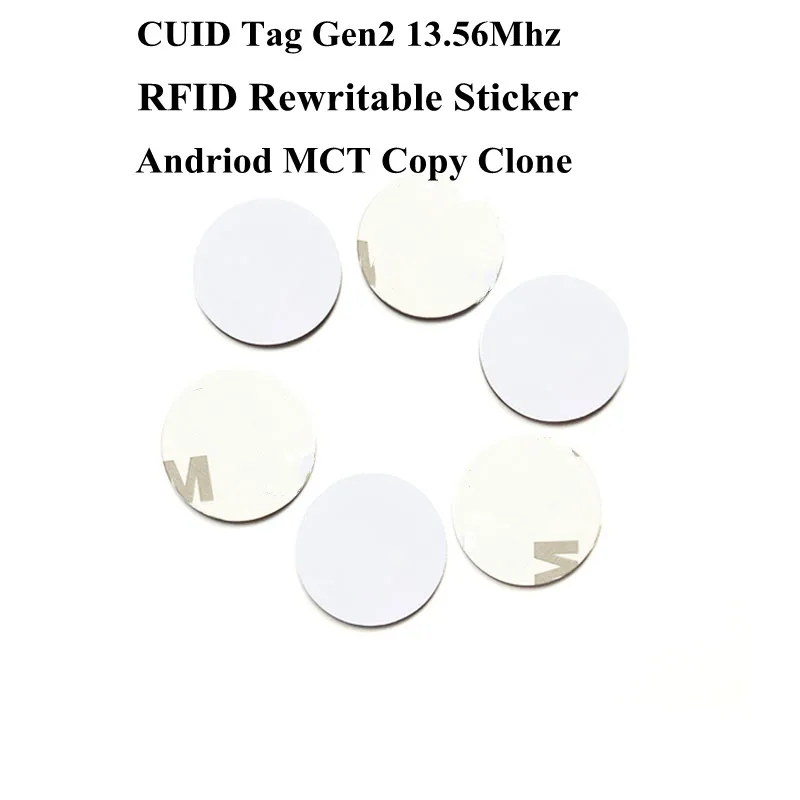 CUID Gen2 Electronic Tag Copy RFID Smart Chip Rewritable 13.56mhz ISO 14443a 1K S50 Replaceable Key Sticker IC Clone Badge