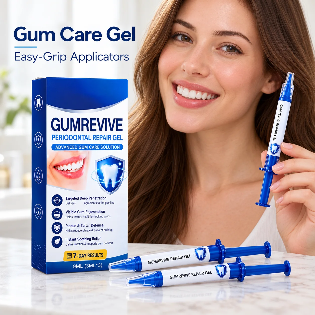 Gum Gel With A Soft Smooth Texture In Three Separate 3ml Applicators Featuring A Plunger Design For Convenient Home Oral Care