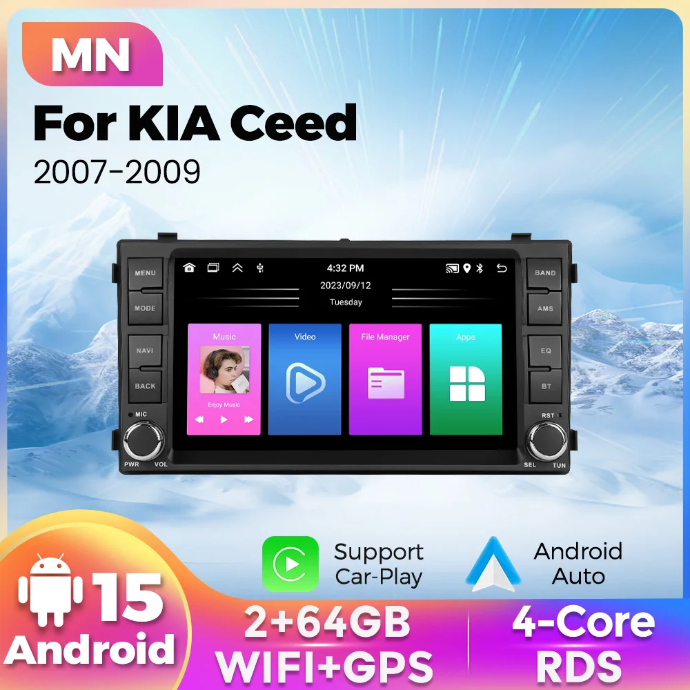 7 Zoll IPS Bildschirm Android Auto Auto Spielen Für KIA Ceed 2007-2009 Auto Radio Multimedia Player GPS Navigation WIFI FM Autoradio RDS