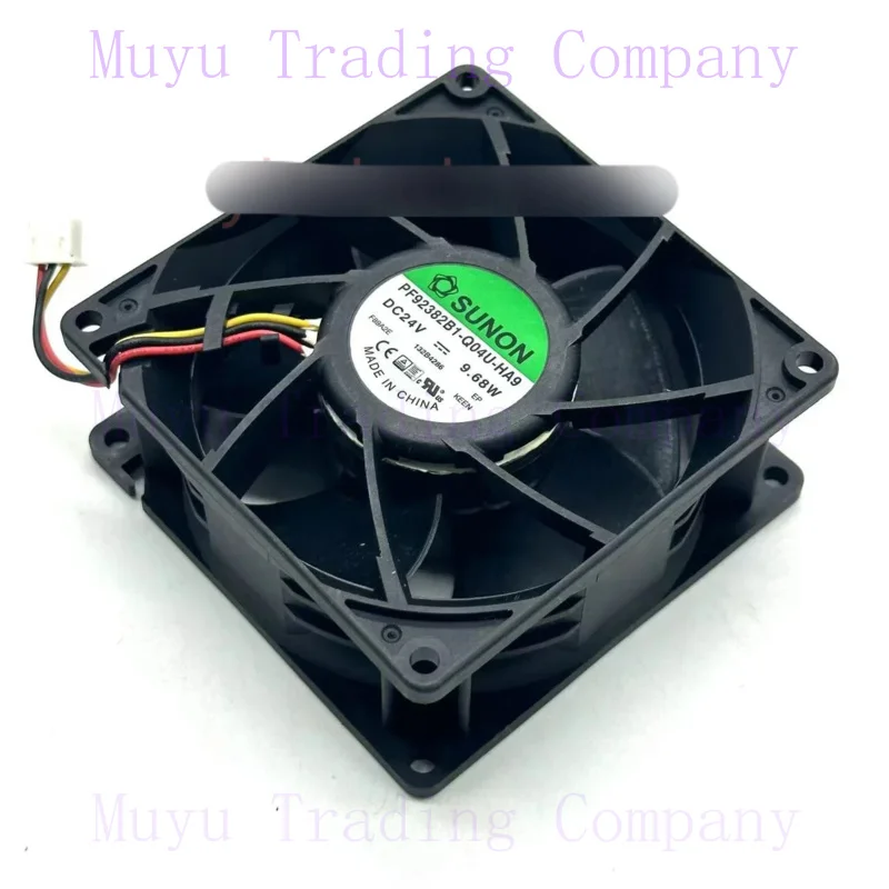 FOR SUNON PF92382B1-Q04U-HA9 DC 24V 9.68W 90x90x38mm 3-Wire Server Cooling Fan