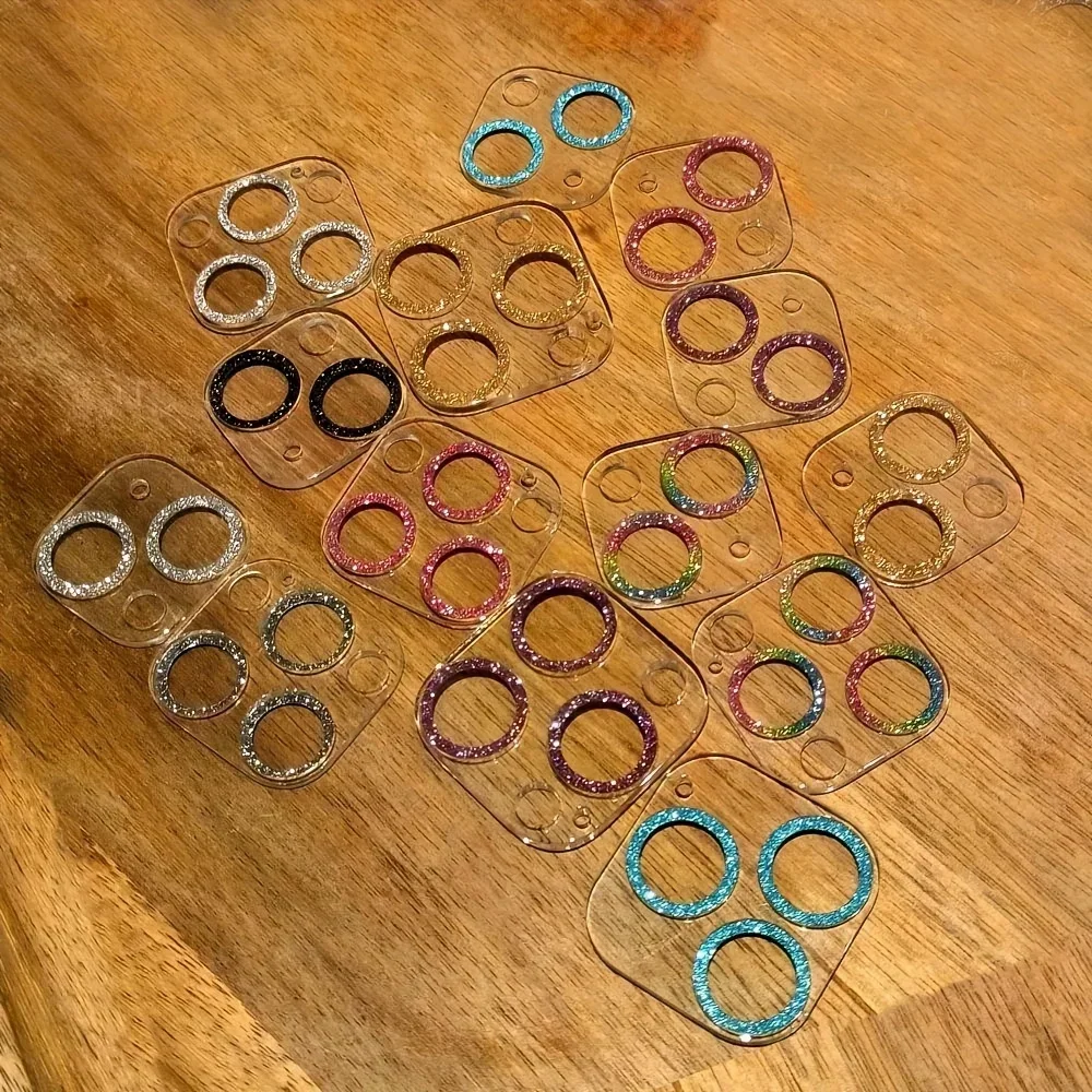 واقي عدسة الكاميرا اللامع لهاتف آيفون 15 16 برو ماكس - مقاوم للخدش، هدية أنيقة للمناسبات الخاصة