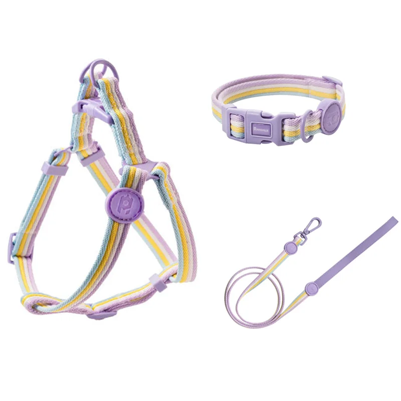 Pet Collar & Comfort Dog Harness Vest Pet Leash for Small Medium Dogs Outdoor Pet Walking Accessories