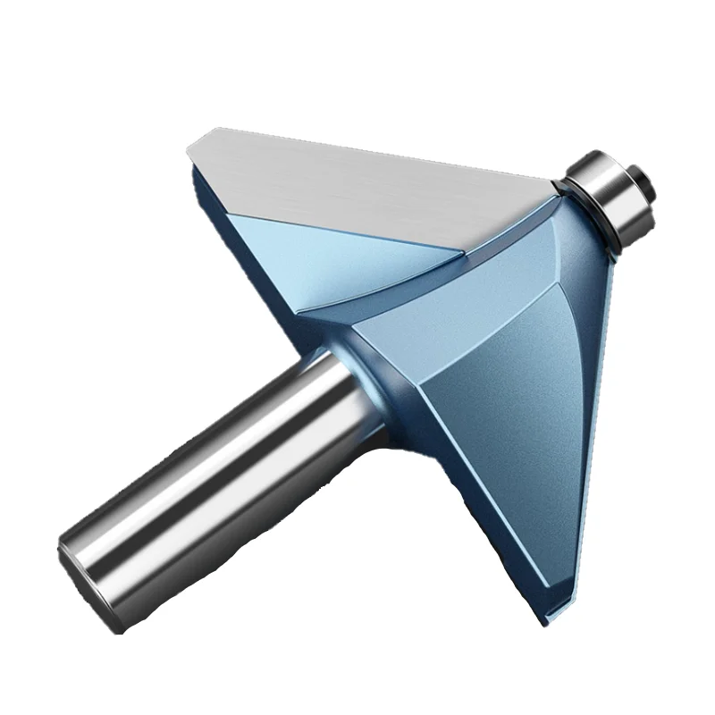 1/41/2handle 45 Degree Chamfering Milling Cutter with Bearing Trimming Cutter for Woodwork Tungsten Carbide Engraving Router Bit