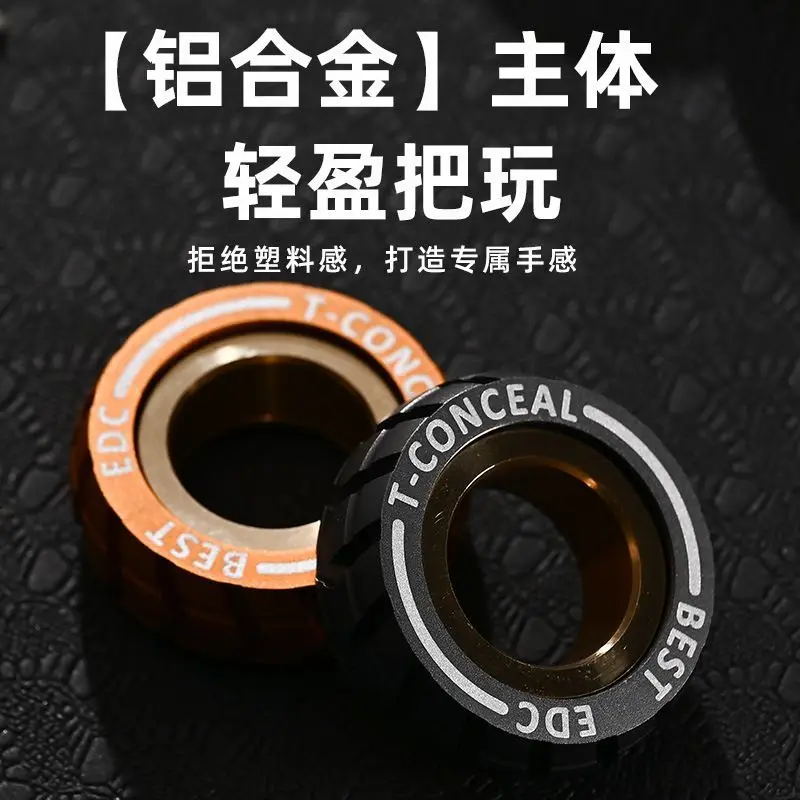 edc-フィジェットリング-メカニカルマグネティックラチェットスピナー-ストレス解消プッシュプレート-大人用減圧玩具-メタルフィンガージャイロリング