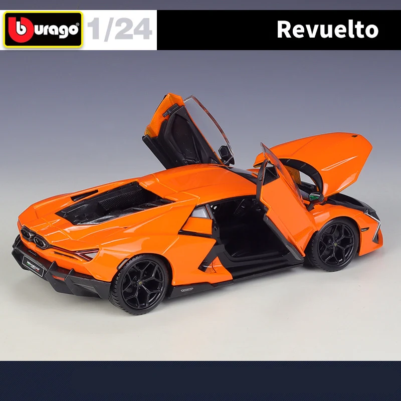 Bburago 1:24 Lamborghini Revuelto Alloy Sports Car Model Diecast Metal Racing Car Vehicles Model Simulation Collection Kids Gift