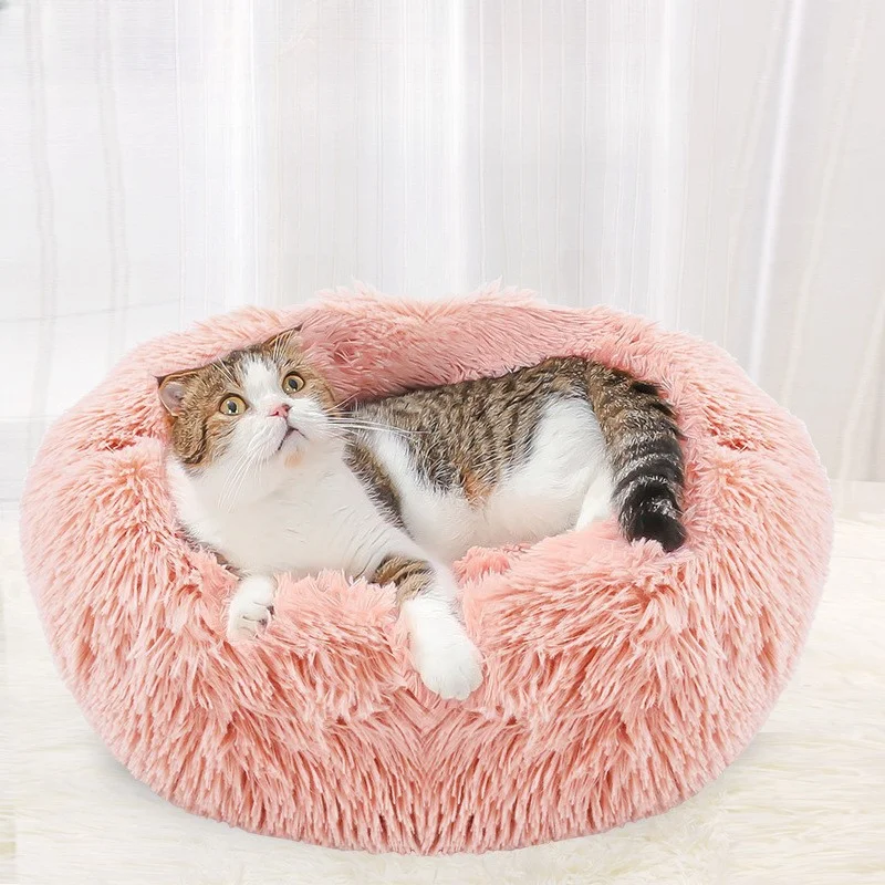 

Pet Products Amazon Popular Plush Round Pet Nest, Cat Nest Universal Warm Cat Nest Wholesale