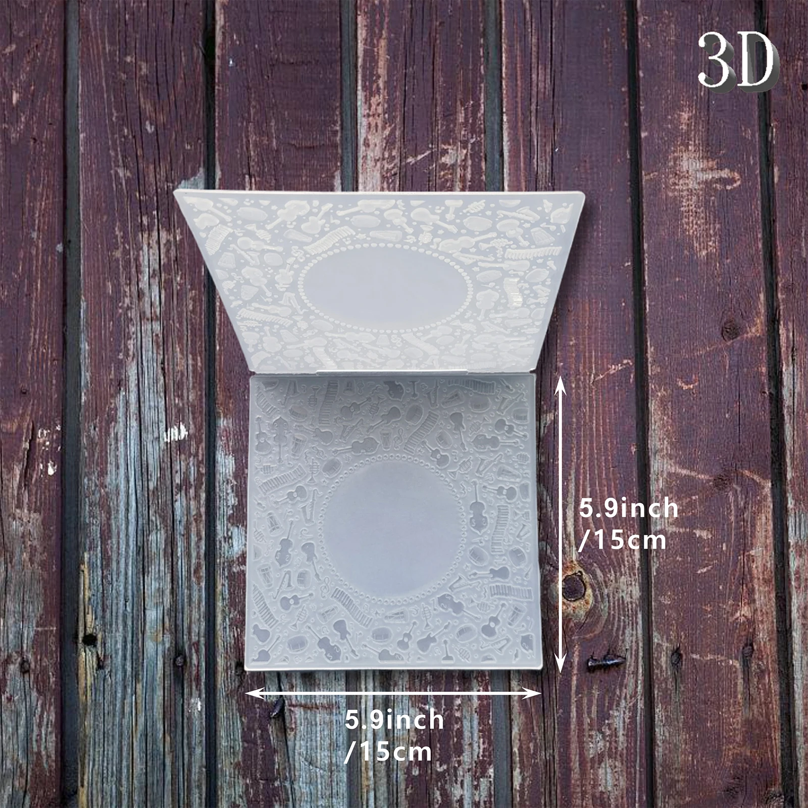 3Dエンボスフォルダー - ホワイト、音楽テーマのパターン背 - 3D Printing With Pp のレビューと価格