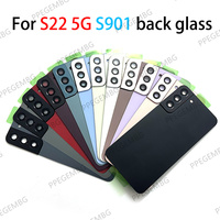 S22 Back Glass Replacement For Samsung Galaxy S22 5G S901 S22 Battery Cover Rear Door Housing Case Lid Panel Camera Lens Sticker