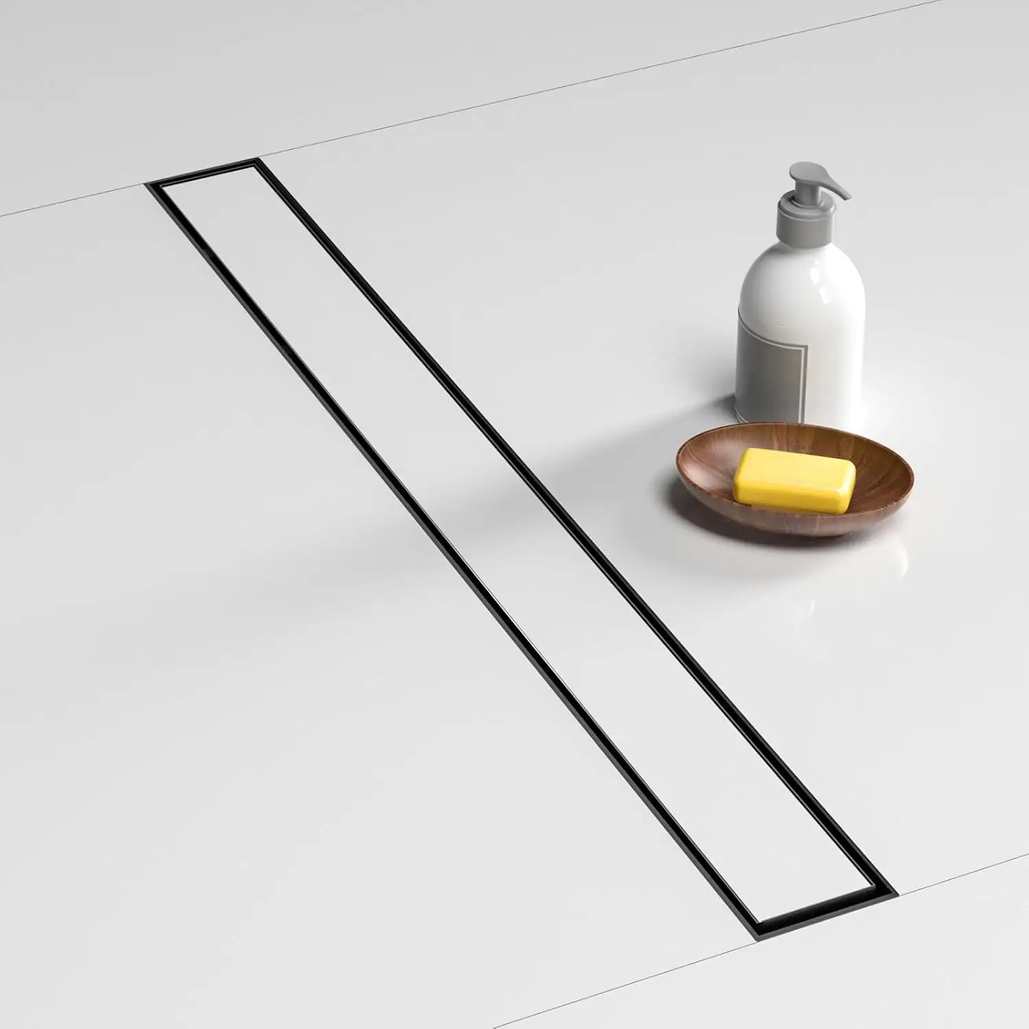 

Линейный душевой трап из нержавеющей стали с защитой от запаха для ванной комнаты, с решеткой под плитку