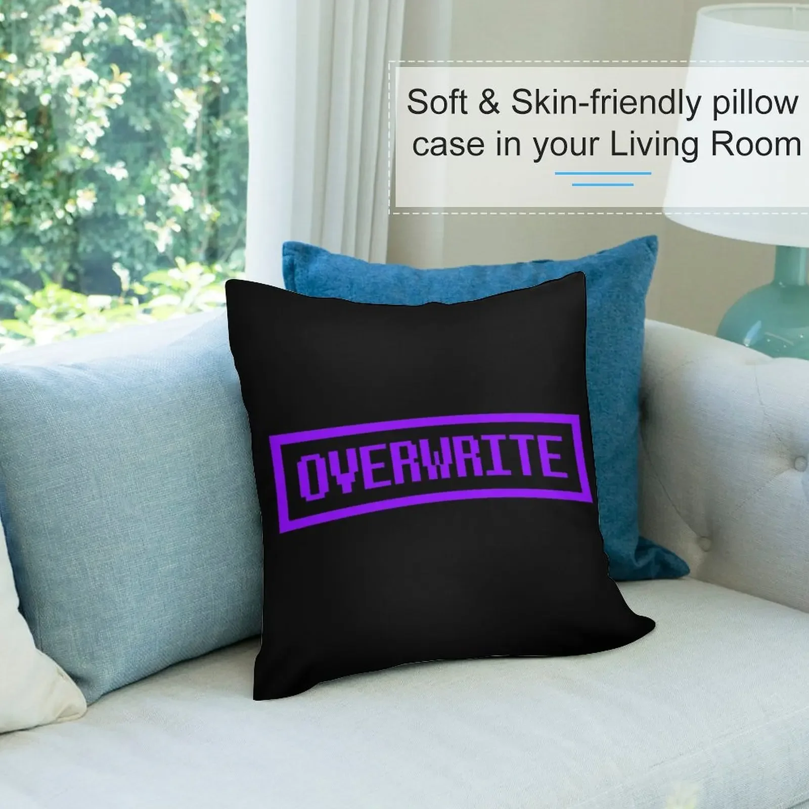 Underverse Overwrite Button Throw Pillow Almofadas decorativas Almofada decorativa