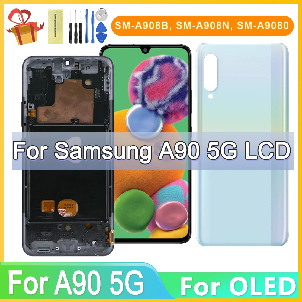 

AMOLED 6.7" For Samsung A90 5G LCD A908 A908B A9080 Display Digitizer Touch Screen Replacement For Samsung A90 LCD