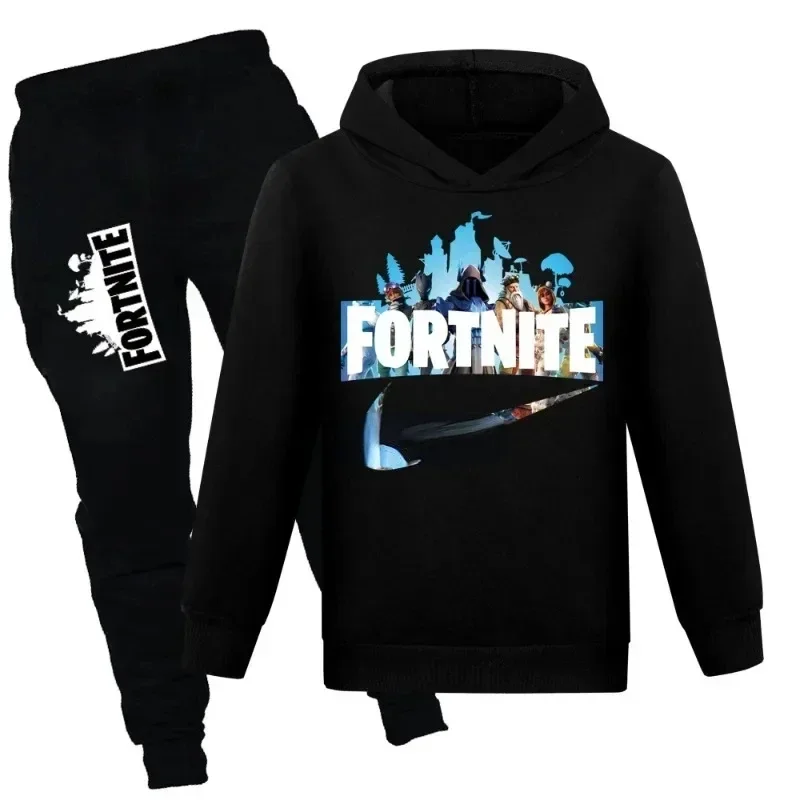 Fortnite Kids Clothes Sweatshirt and Casual Pants Set Spring Autumn Girls Boys Clothes of Ages 2-16