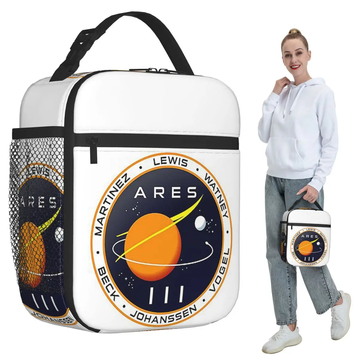 

Ares 3 Mission To Mars - изолированная сумка для обеда The Martian Badg для детей, школьная термосумка-холодильник для еды, контейнер для ланч-боксов