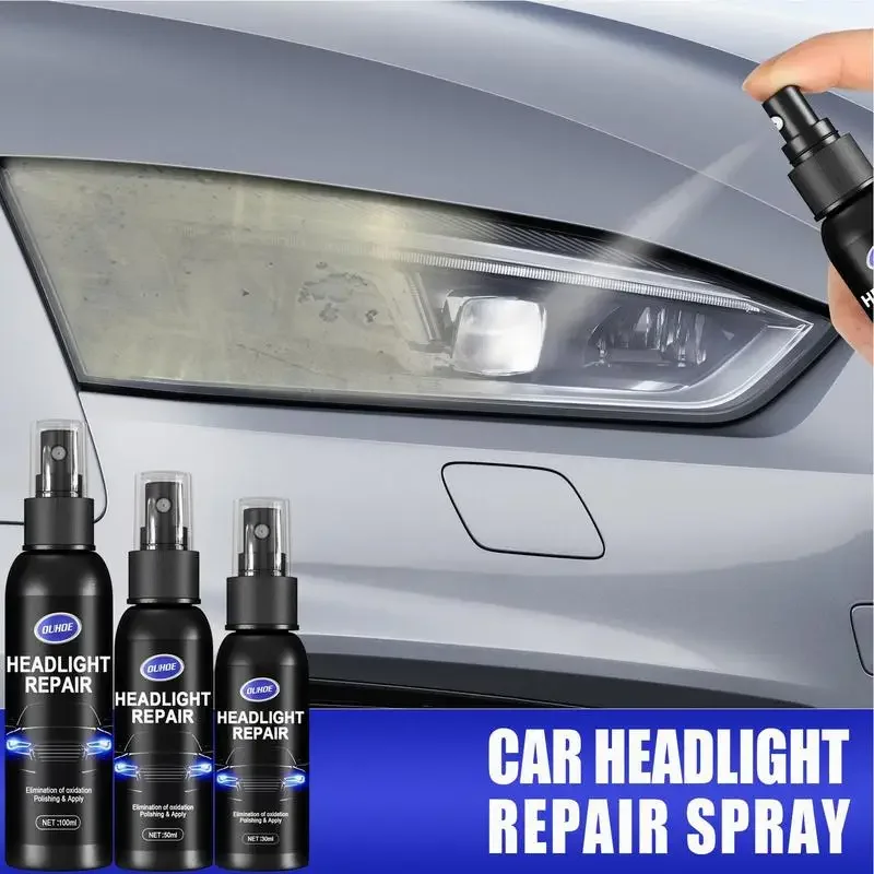 

Car Headlight Cover Spray Fixer To Remove Oxidation Dirt Portable Repair Scratch Polish Liquid For Repairing Refurbishing