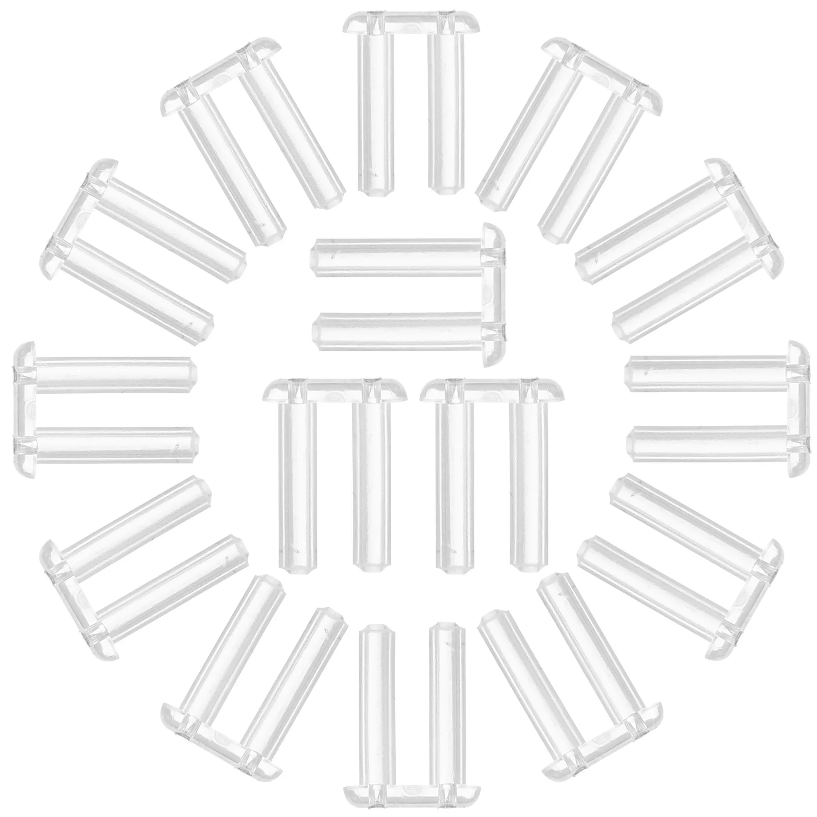 200pcs Rimless Glasses Accessories 16x08x70mm Plastic Plugs Fixing Tools Clear Compression Sleeves Glasses Bushing Pin