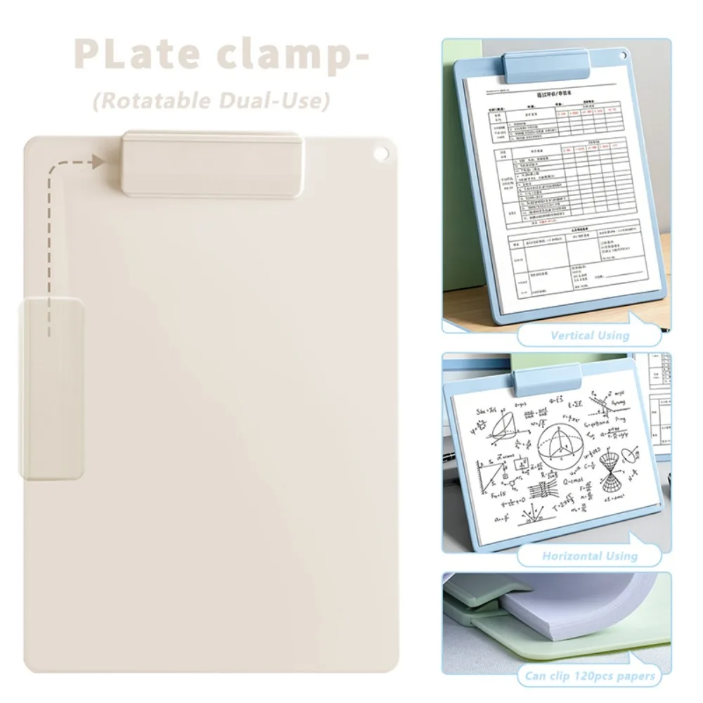 

Multi-functional PP A4 Clipboard Rotatable Portable Writing Pad Dual-Use File Folder Students