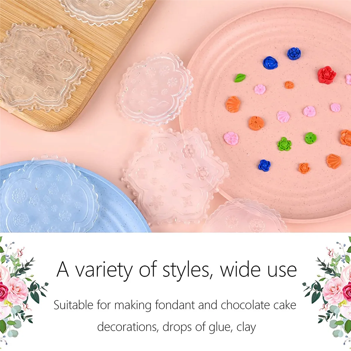 A14G-10 ชิ้นดอกไม้ Polymer Clay แม่พิมพ์มินิเรซิ่น Polymer Clay ดอกไม้ขนาดเล็กแม่พิมพ์ Daisy Clay แม่พิมพ์