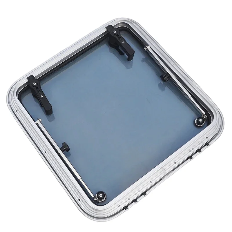 

Hot Sale Customized Square-portholes Aluminum Tempered Glass Skylight Escape Hatch Window New Condition for Boat Yacht Deck