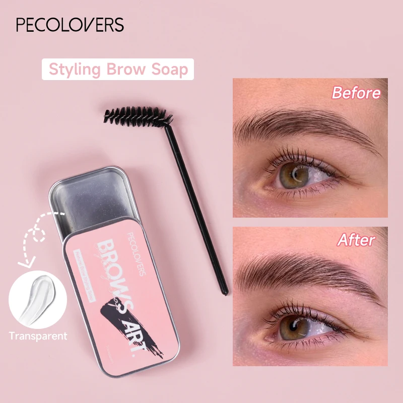 Natural Colourless Styling Eyebrow Wax Relaxing Eyebrow Fixing Soap Transparent Long Lasting Plants Oil Eyebrow Defining Gel 1pc