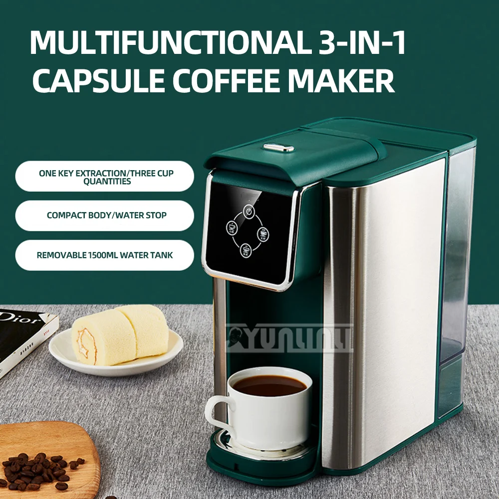 Automatic Capsule Coffee Machine 3-in-1 Coffee Maker Household Intelligent Water Dispenser Cafeteira Capsula