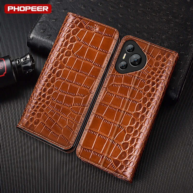 

Чехол-книжка из натуральной кожи в деловом стиле с магнитной откидной крышкой и слотом для карт для Huawei Pura 80 70 P60 P50 P50E Pro Plus Ultra Art