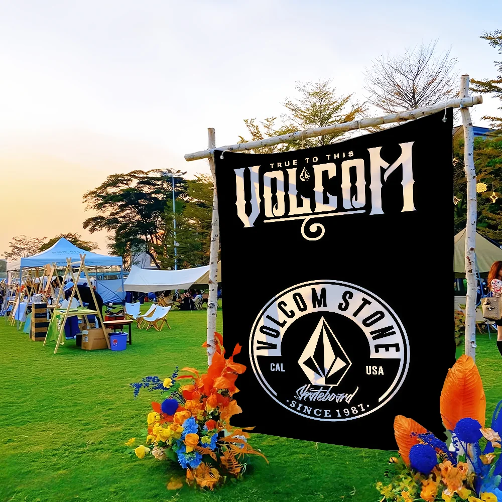 Bandera Cool V-Volcom para picnic, fiesta, arte, decoración del hogar, pancarta para acampar al aire libre, regalos