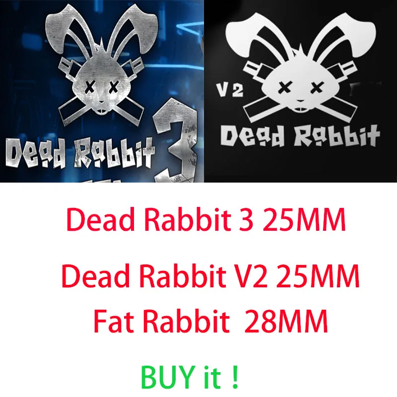 Dead Rabbit V2 3 max mesh Fat Rabbit Drop se destiny Kylin M Pro min v2 2 II glass Blaze kayfun x lite zeus x mesh tank sticker