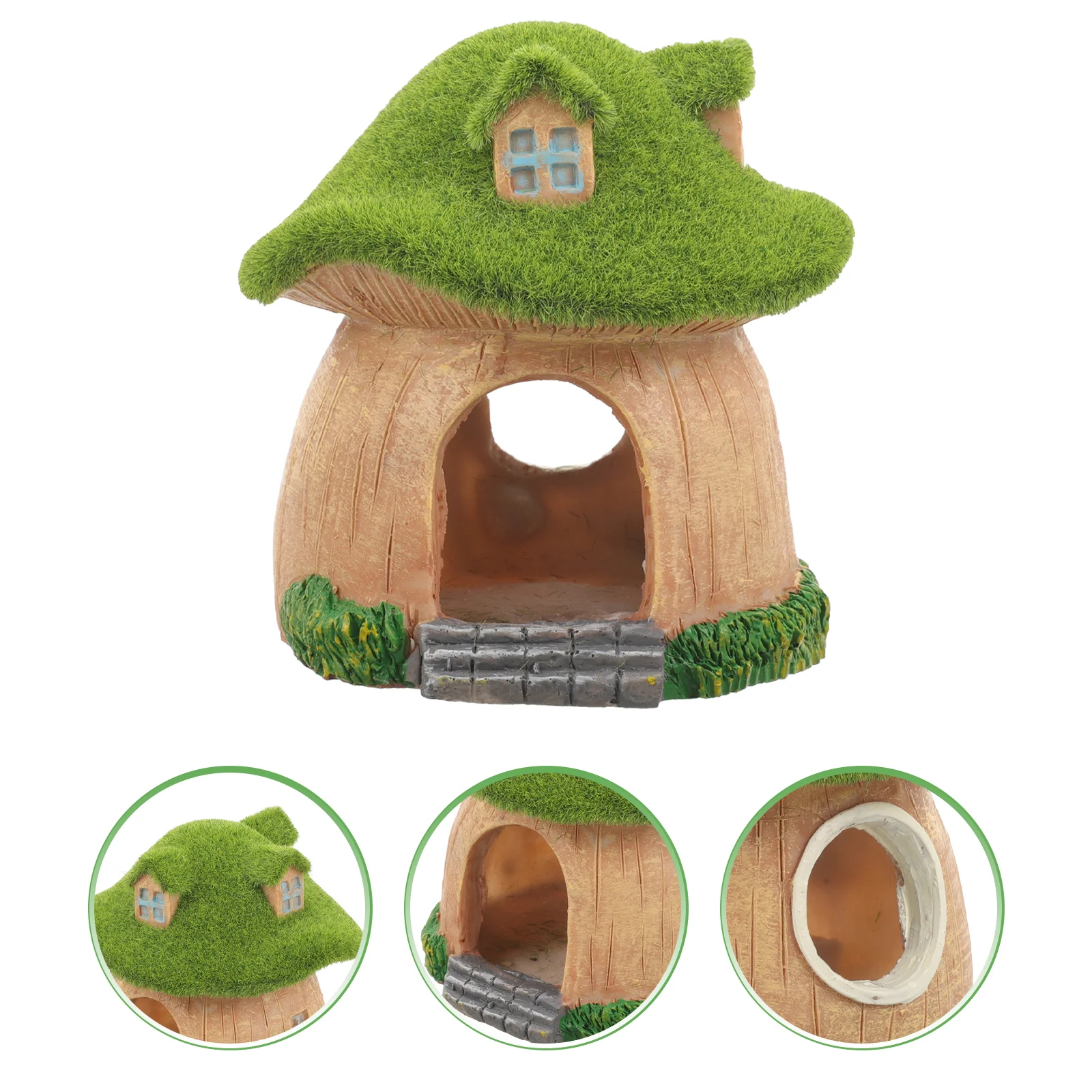 

Shipwreck Moss Mushroom House Decoration Betta Fish Hideout Tank Accessories Sunken