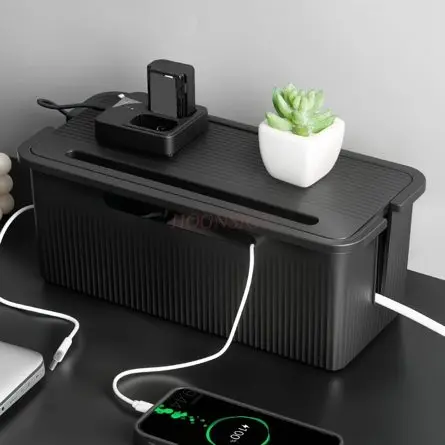 1pcs Plug in board storage box, socket storage box, power cord, data cable, charger storage, desktop hub