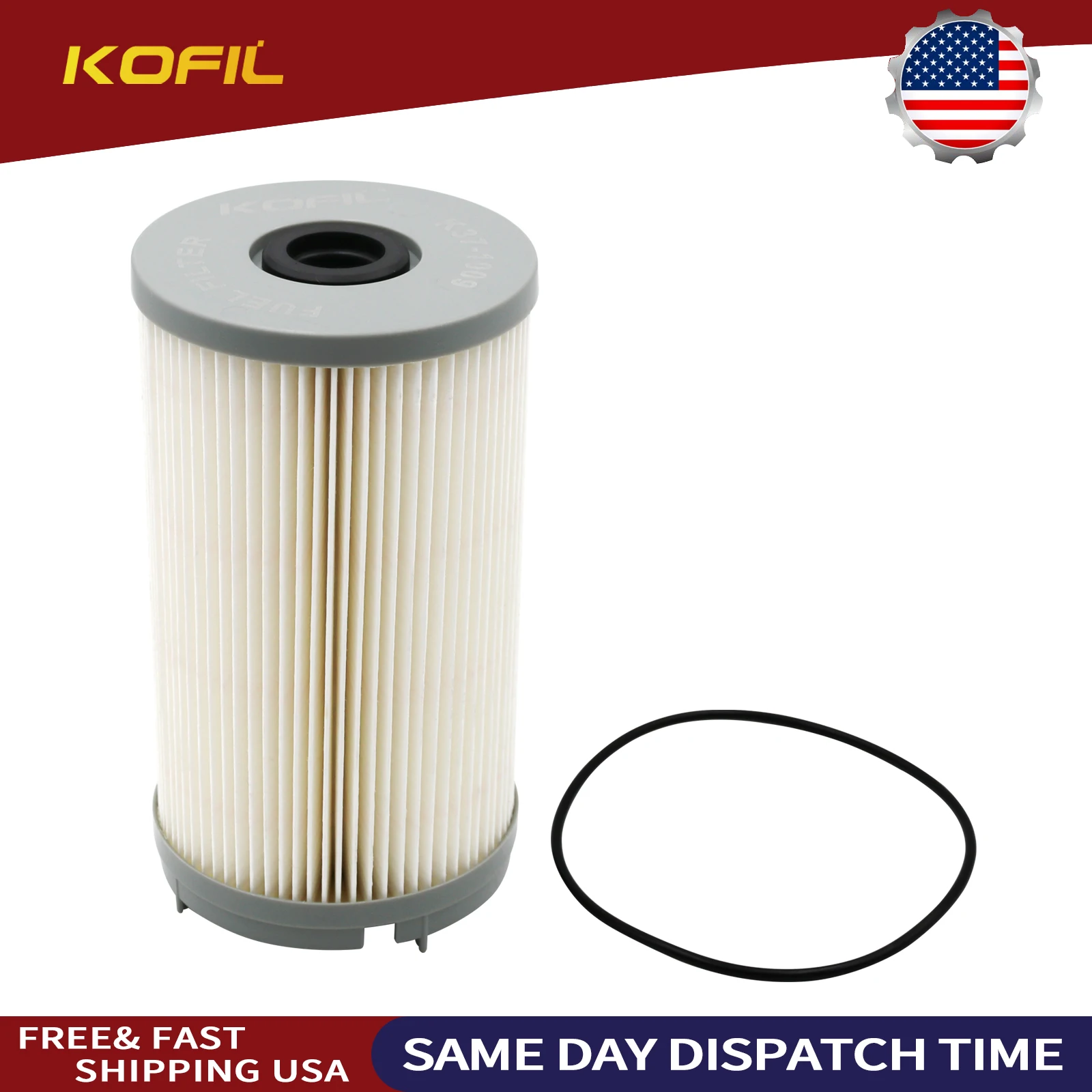 

K37-1009 Fuel Filter Element for 2010-2014 Kenworth/Peterbilt Trucks with Paccar EPA 2013 MX-13 Engines