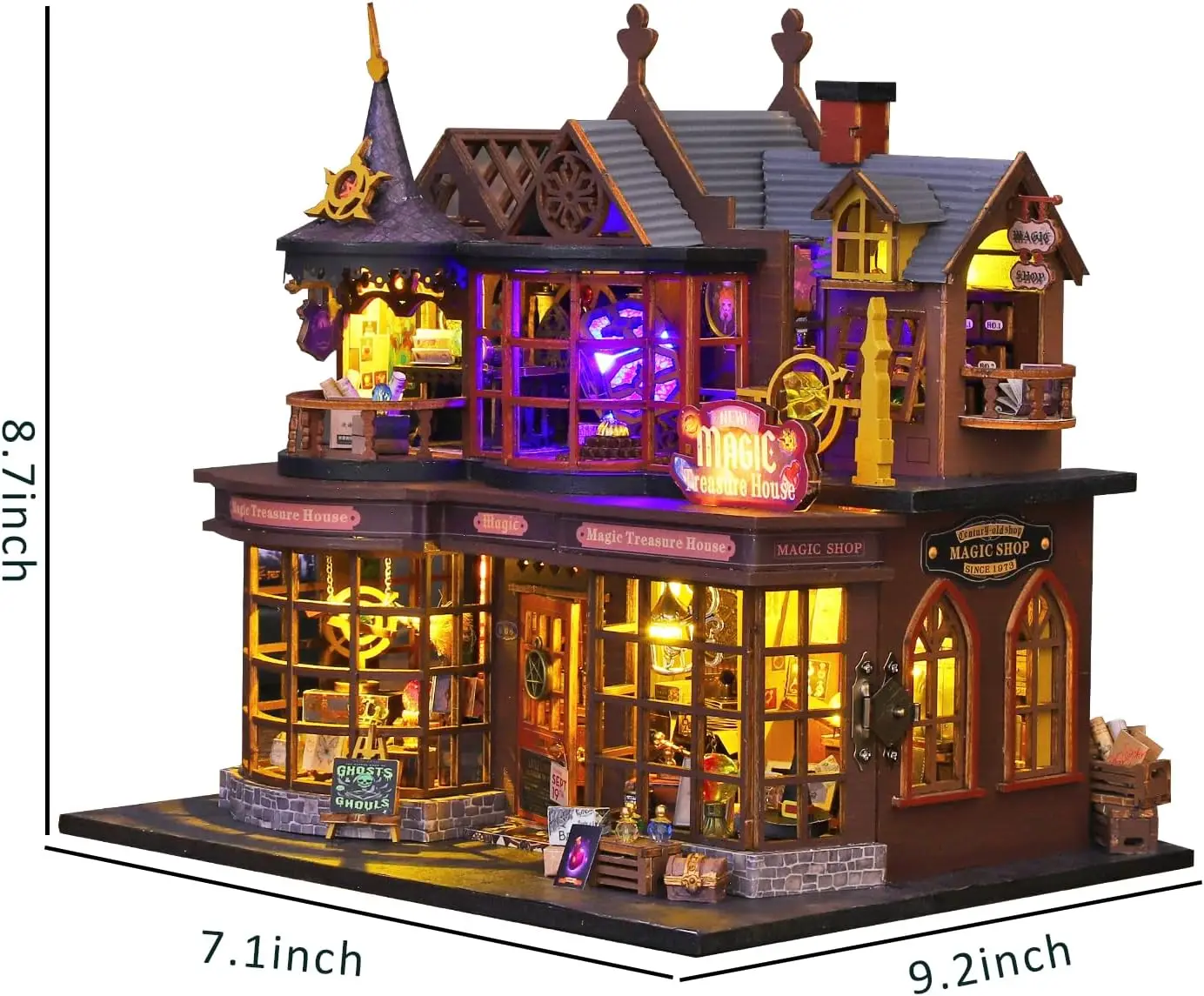 Kit de maison Miniature à monter soi-même, Kit de modèle de petite maison avec porte ouverte, Kit Miniature de maison de poupée en bois pour adultes et adolescents, créatif