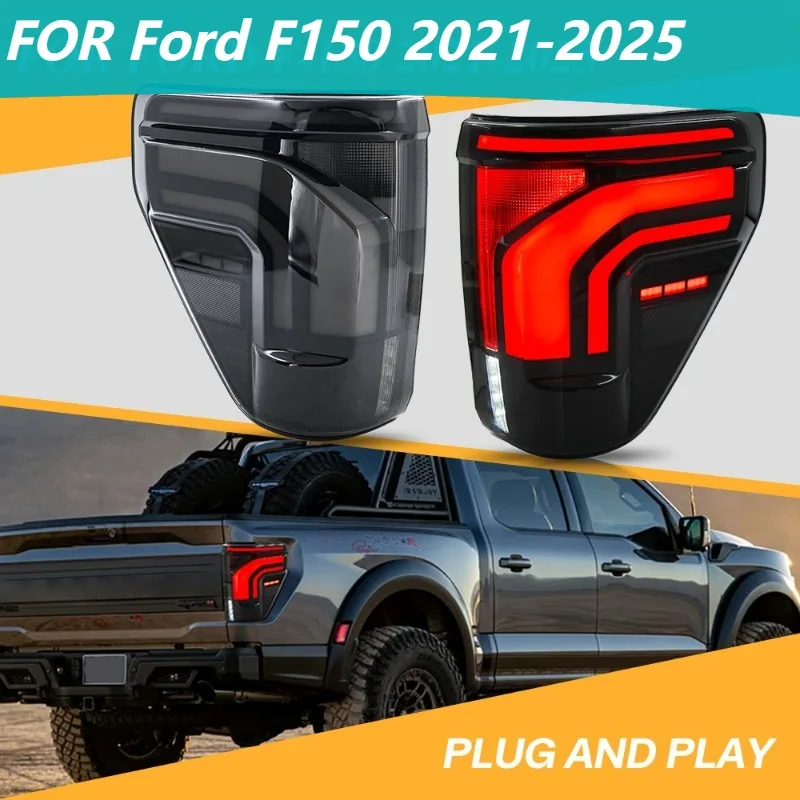 

Для Ford F150 2021-2025 светодиодные задние фонари, пара дымовых задних фонарей