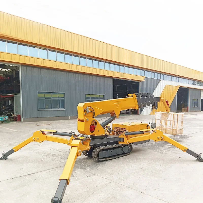 Electric Spider Crane 3 Ton Mini Hydraulic Boom Crawler For Factory Use Remote Control Spider Lifting Machine Spider Crawler 