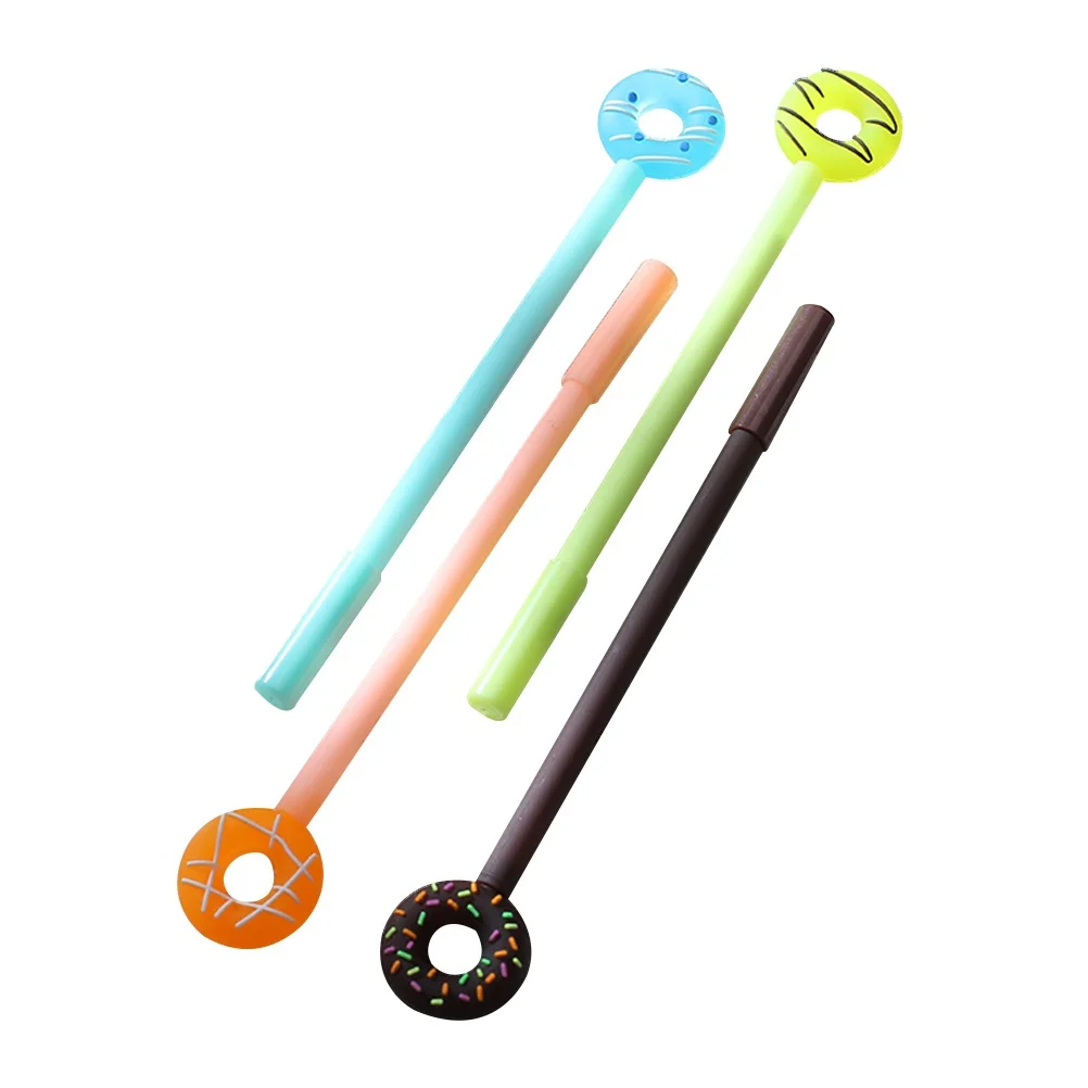 

12Pcs Creative Doughnut Gel Pens Perfect Gift for Students Writing Drawing Tools Black Green Doughnut Gel Pen
