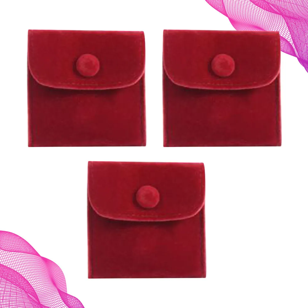 

Набор из 3 стильных мешочков для украшений с застежкой-пряжкой: для повседневного использования, путешествий, вечеринок, свадебных подарков, для хранения ожерелий, колец, серег