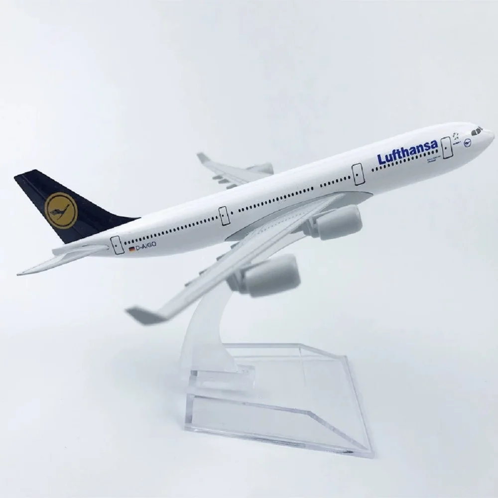 

16cm Lufthansa Airbus A340 Plane Model Airplane Kids Toys Airbus Aircraft Model 1:400 Diecast Metal Airplanes Plane Toy