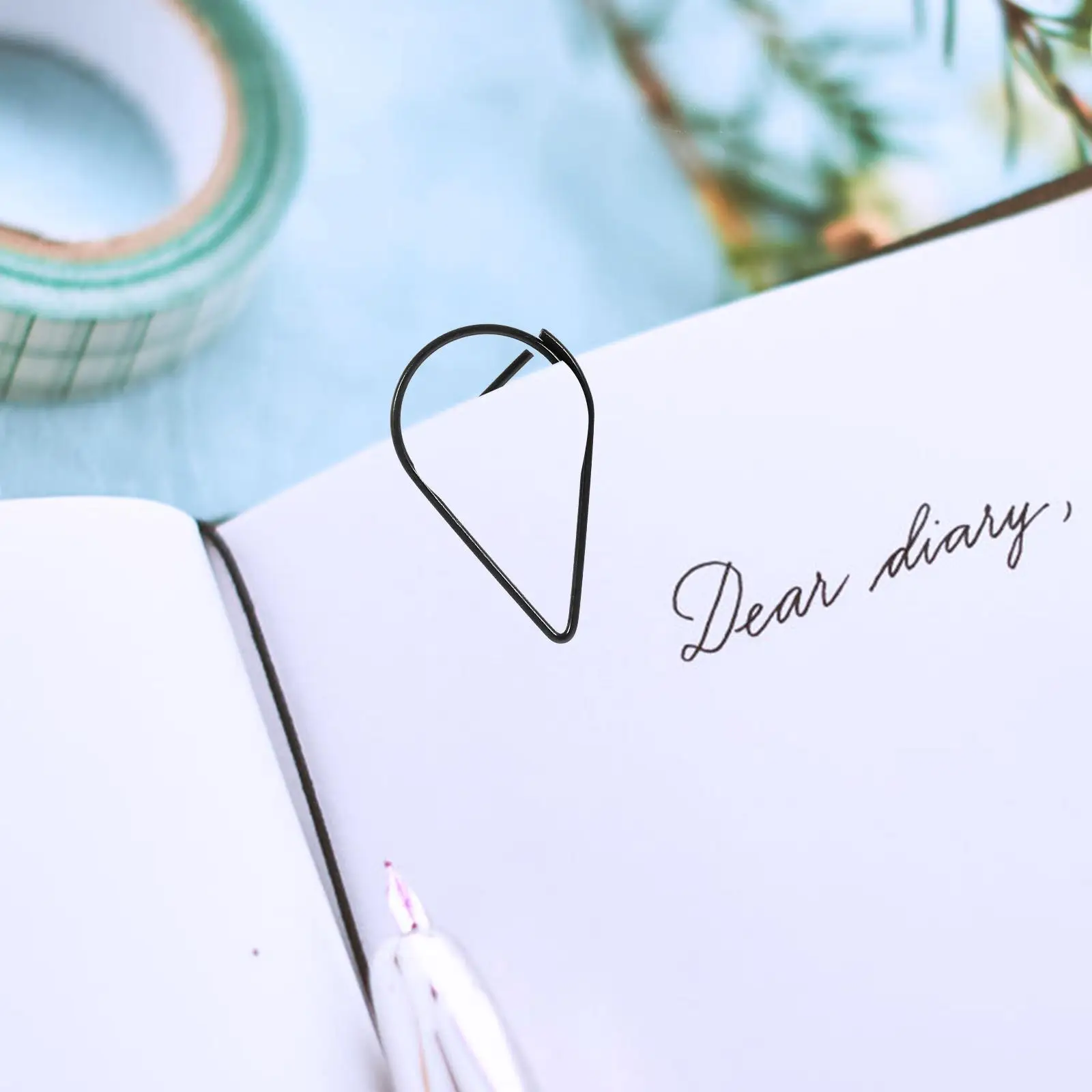 100 Pcs Paper Clips Heart Shaped Paper Clips Colored Steel Wire Office CraftsFunny Bookmarks Practical Gifts