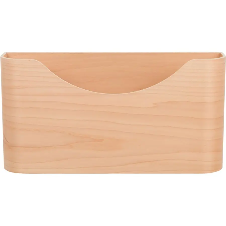 Wall Mounted Document Holder. Office File Organizer. Hallway Mail Organizer. Folder Rack. Magazine Storage Caddy Maple