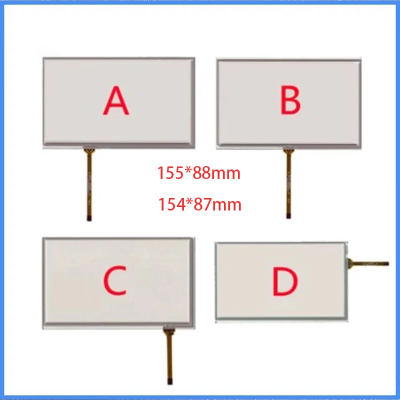 1pcs/10pcs 155mm*88mm 6.2 inch For FPC-0356 ZCR-2518D-3 4lines HSD062IDW1 CLAA062LA01 Resistance Touch Screen Panel Replacement