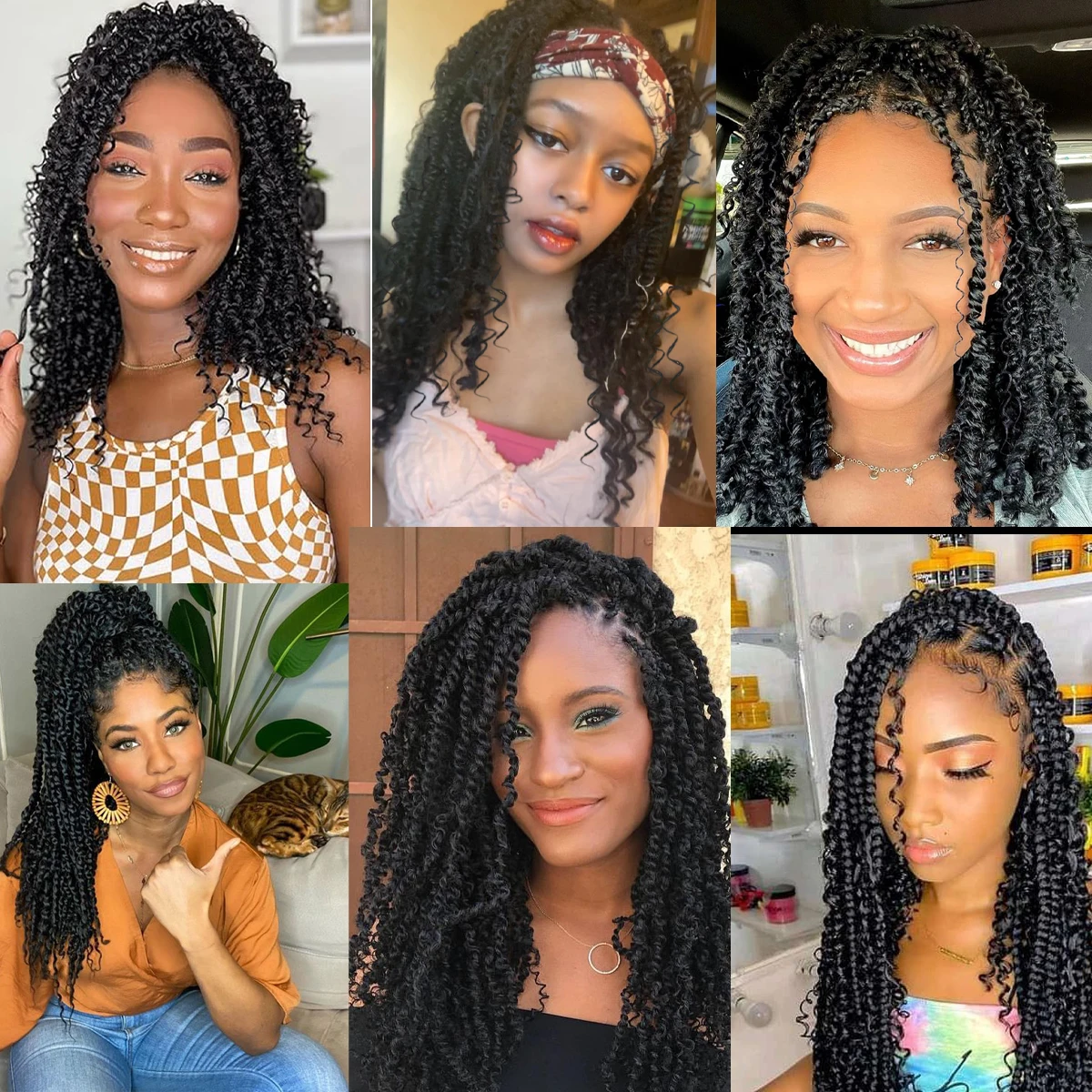 Extensões Dreadlock sintéticas para mulheres, cabelo crochê artesanal, uso diário, 18 polegadas