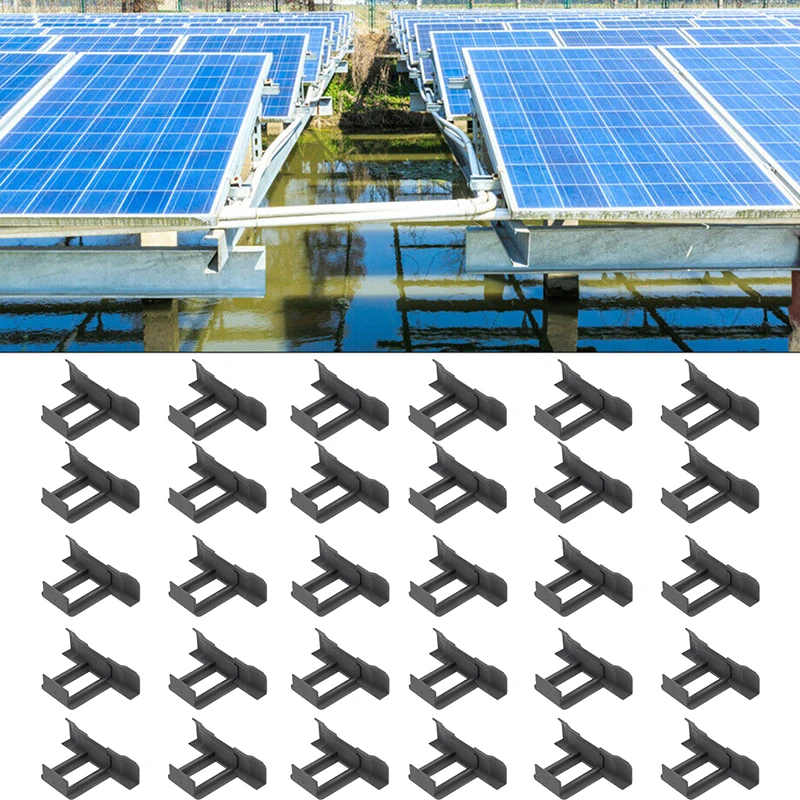 

30Pcs Solar Panel Mud Automatically Removal Water Cleaning Clip Drain Diversion Clip 30/35/40mm Anti-aging Long-term Outdoor Use
