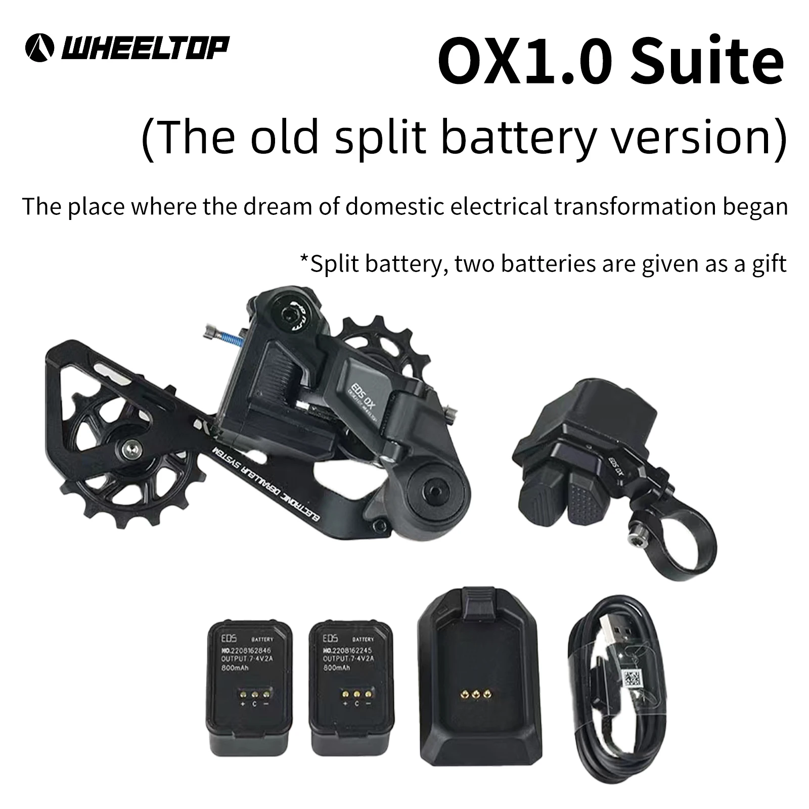 Wheeltop EDS OX 1.0 Mountain Bike Conjunto de câmbio sem fio OX7