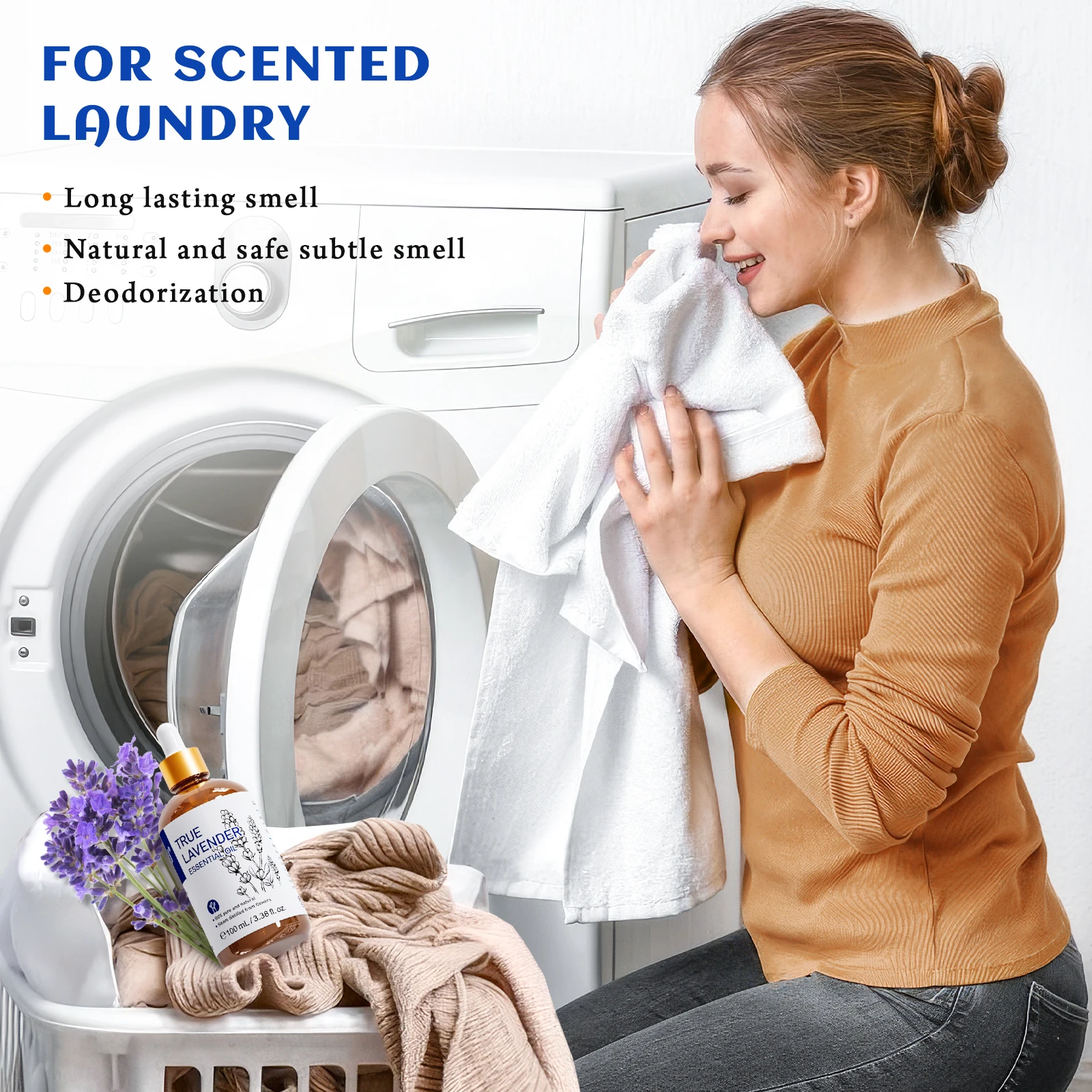 HIQILI 100% Pure Lavender Essential Oil 100ML Aromatherapy Diffuser Oil for Sleep Relaxation Diffuser Massage Skin Care